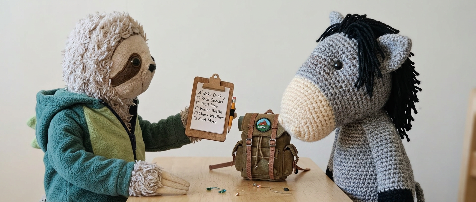 Corn and Herman reviewing a checklist